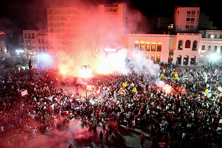 πατρα ολυμπιακος πανηγυρισμοι 