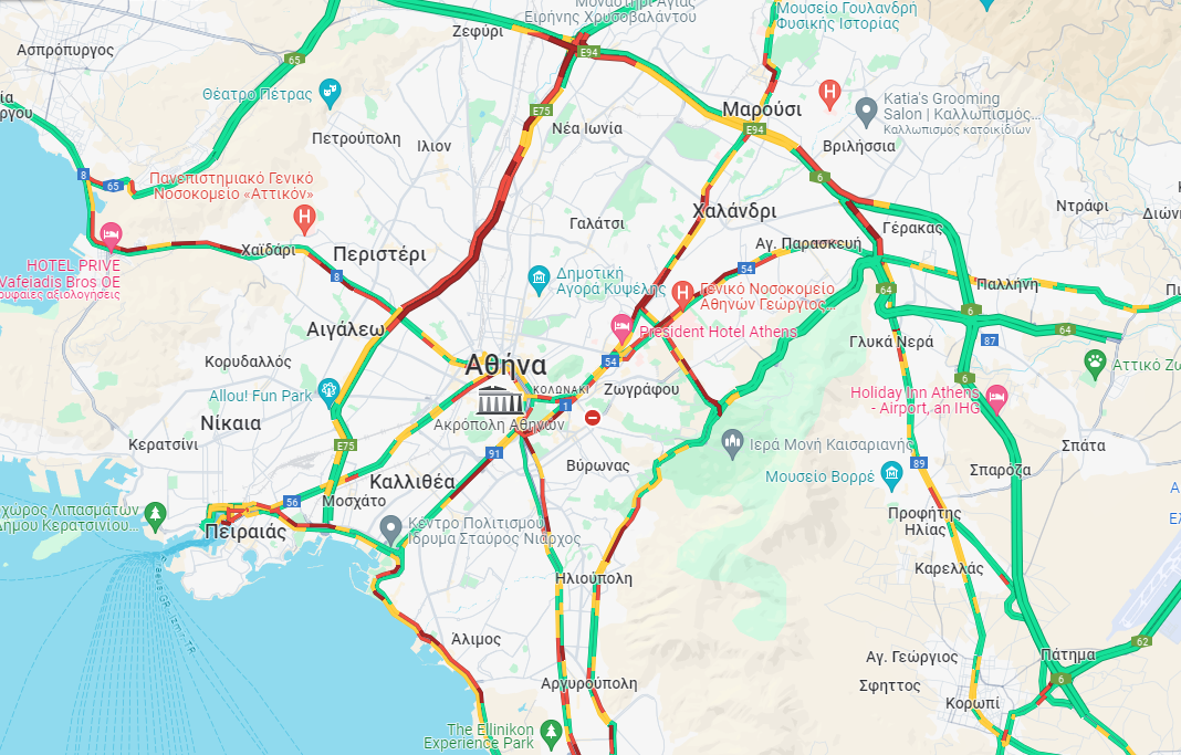 κινηση στους δρομους κηφισος κινηση τωρα αττικη οδος 