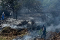 Φωτιά στην Παναγιά Τρικάλων - Μήνυμα του 112 στους κατοίκους να εκκενώσουν προς Καλαμπάκα