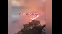 Φωτιά στο Λουτράκι - Άμεσα τέθηκε υπό έλεγχο (βίντεο)