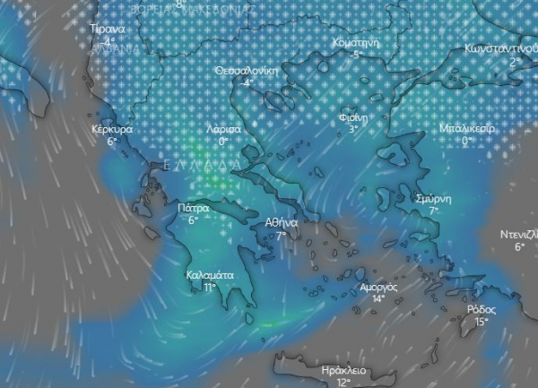 Live: Κατεβαίνουν τα χιόνια στην Αθήνα, η πορεία της Μήδειας