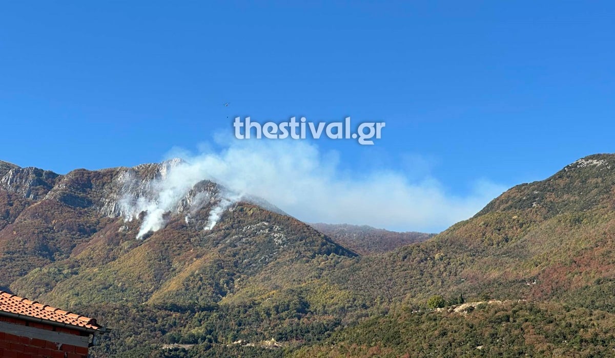 Φωτιά στο Παγγαίο: Καίει για τρίτη ημέρα - 250 πυροσβέστες στην περιοχή