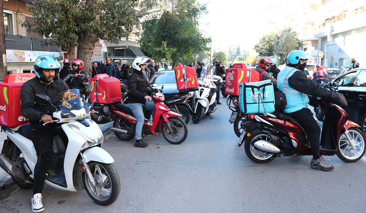 Θεσσαλονίκη: Συγκέντρωση διαμαρτυρίας διανομέων σήμερα στο κέντρο της πόλης