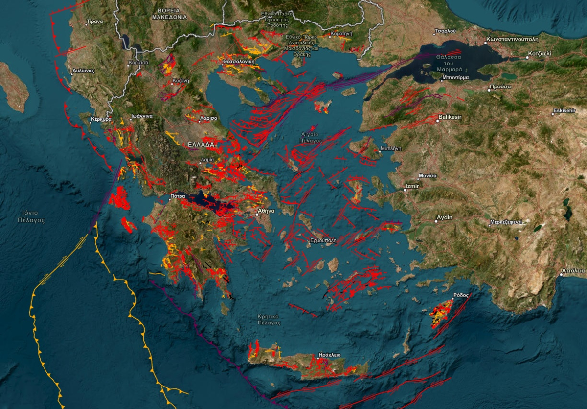 Σεισμοί: Αυτά είναι τα ενεργά ρήγματα στην Ελλάδα - Δείτε διαδραστικό χάρτη