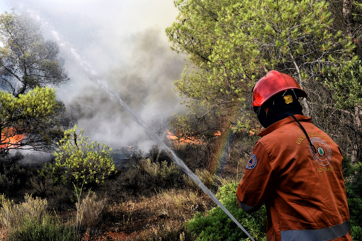 Φωτιά στα Σπάτα - Επιχειρούν επίγειες και εναέριες δυνάμεις της πυροσβεστικής