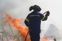 Φωτιά στη Νεάπολη Αγρινίου - Σηκώθηκαν και εναέρια μέσα