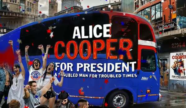 Ο Άλις Κούπερ ξεκίνησε τη σατιρική εκστρατεία του για την προεδρία των ΗΠΑ