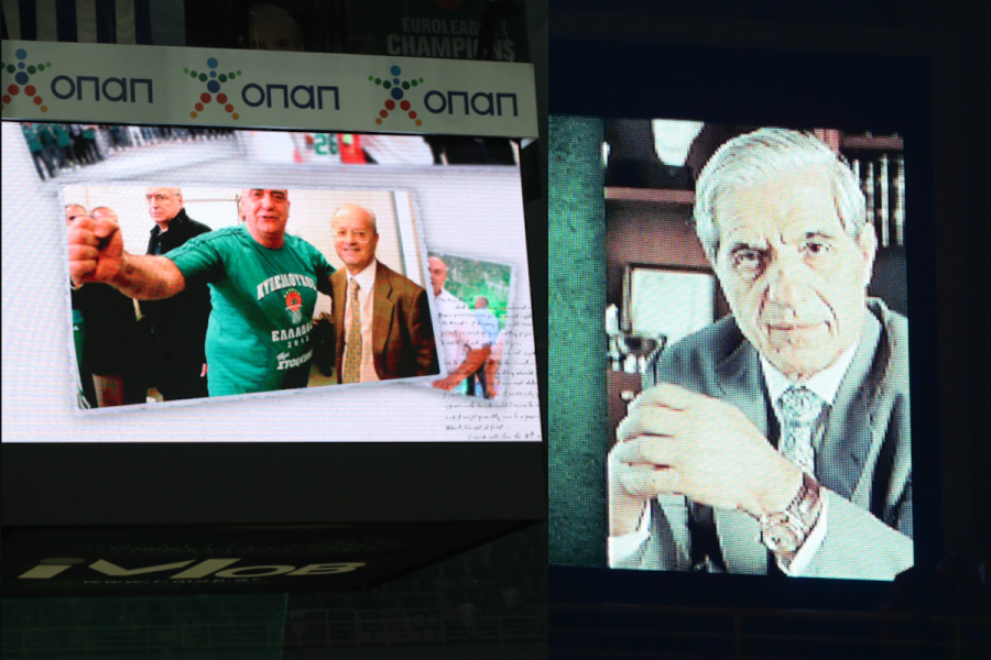 Παναθηναϊκός - Ολυμπιακός: Συγκίνηση στο ΟΑΚΑ για τον Παύλο Γιαννακόπουλο και τον Πάρη Δερμάνη (Εικόνες, Βίντεο)