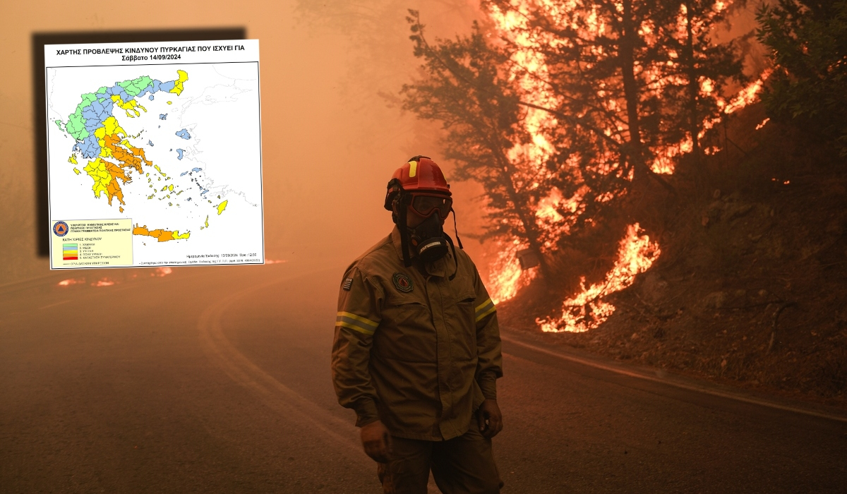 Συναγερμός για φωτιές και το Σάββατο - Οι περιοχές με πολύ υψηλό κίνδυνο