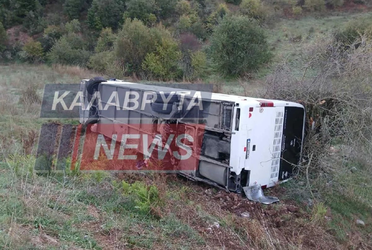 Παραλίγο τραγωδία με λεωφορείο στα Καλάβρυτα: «Προσπάθησα να αποφύγω τη μετωπική», λέει ο οδηγός