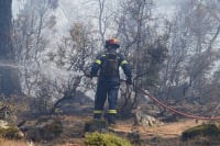 Φωτιά στην Τζίθρα Λέσβου - Καίει σε περιοχή με χαμηλή βλάστηση