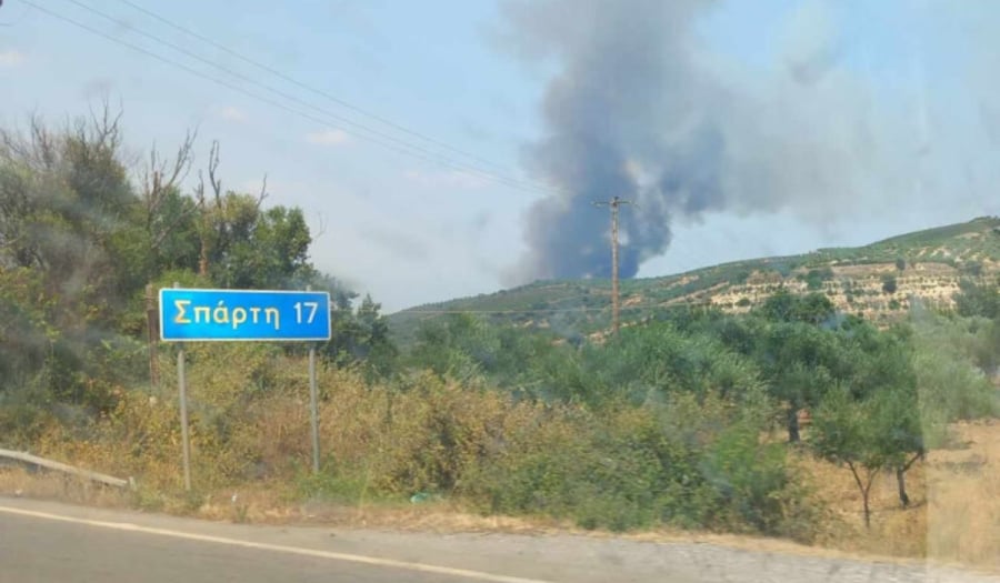 Φωτιά τώρα στη Λακωνία - Μεγάλη κινητοποίηση της πυροσβεστικής