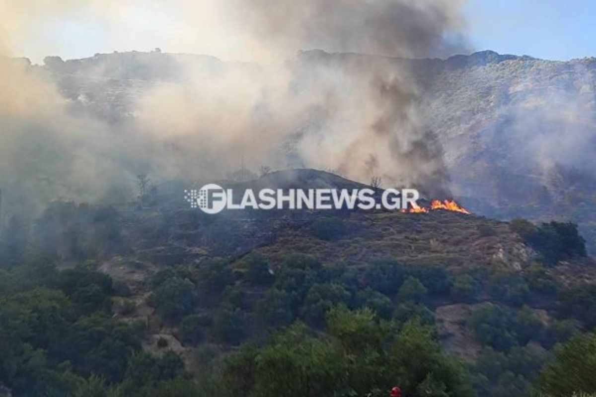 Καίει για δεύτερη μέρα η φωτιά στα Χανιά: Μάχη με μικρές εστίες