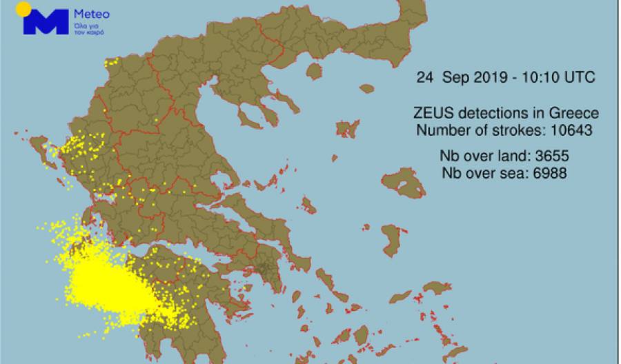 Σαρώνει η κακοκαιρία με ένα νεκρό και 10.500 κεραυνούς