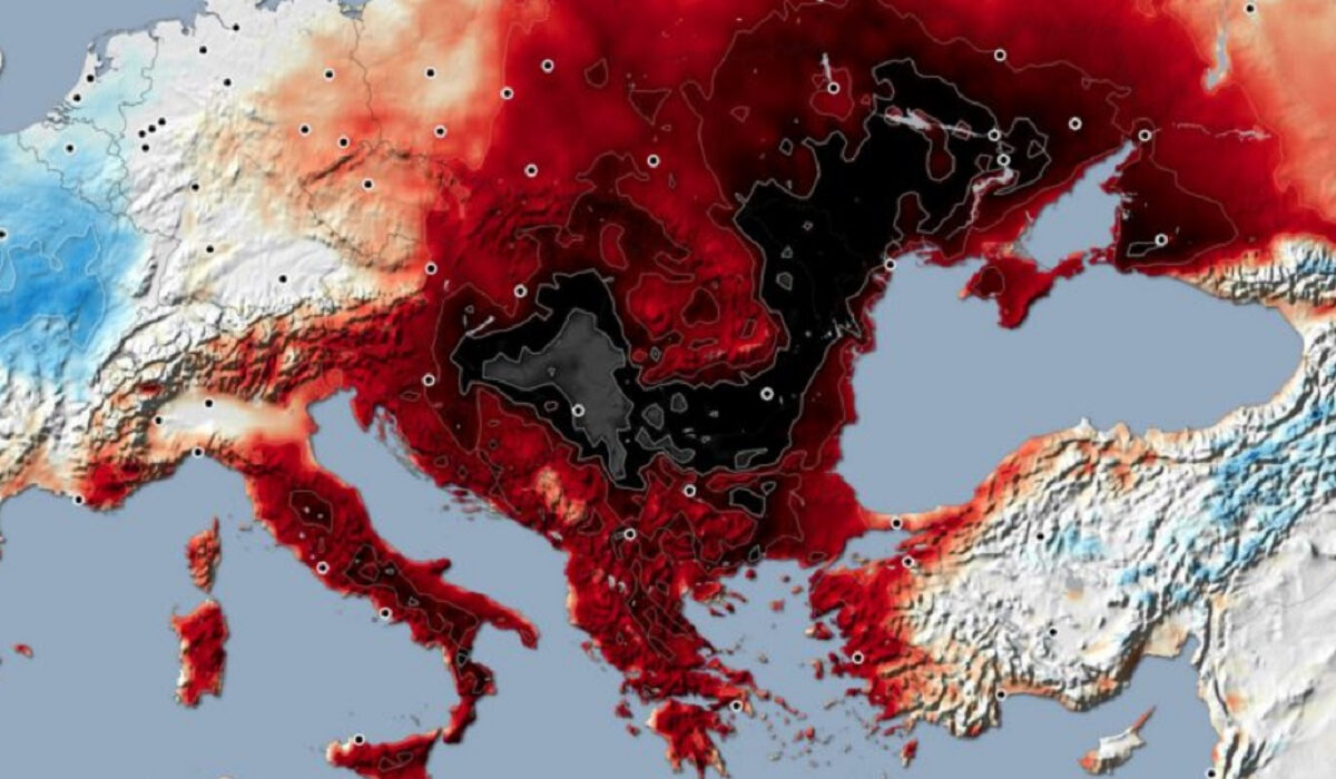 Ζοφερή πρόβλεψη για τον καύσωνα: Φλέγονται τα Βαλκάνια από τη ζέστη – Δείτε χάρτη