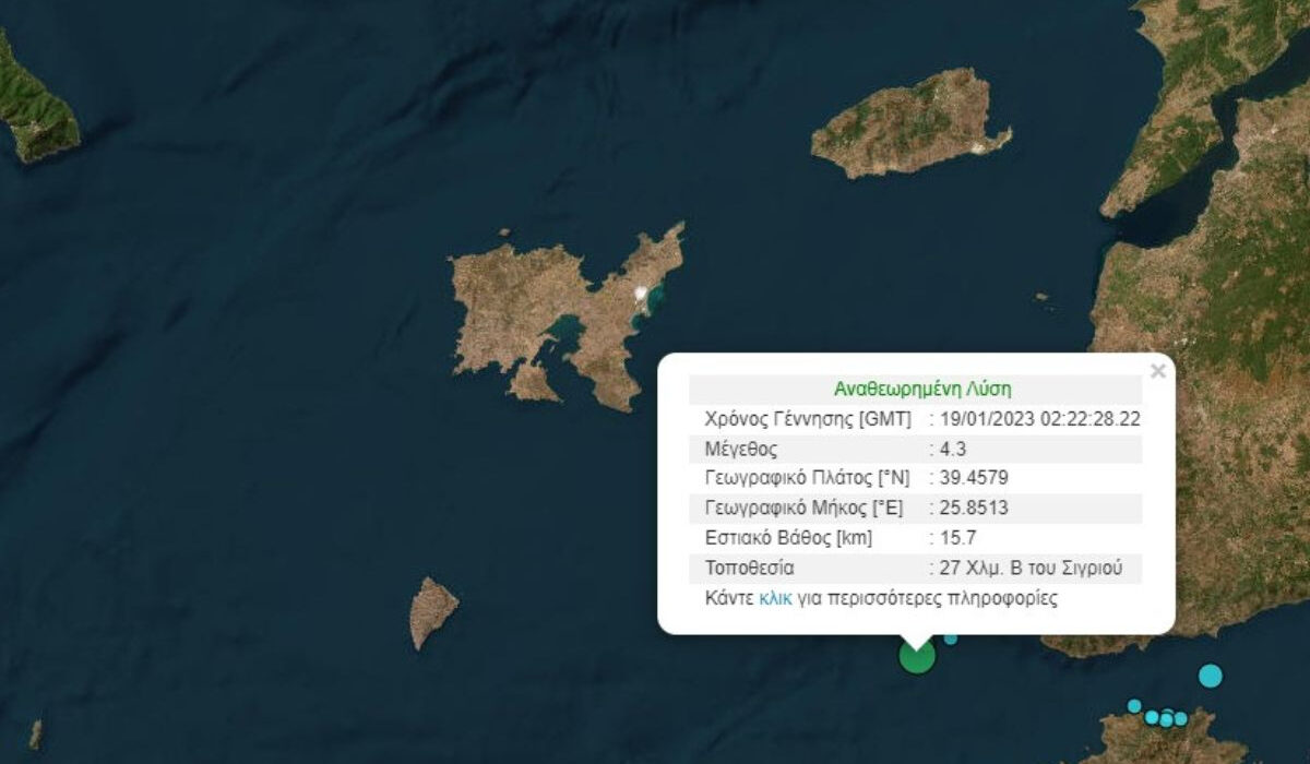 Νέος σεισμός στη Λέσβο – Κουνήθηκε το νησί