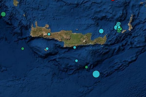 Νέος σεισμός 4,6 Ρίχτερ νότια της Κρήτης