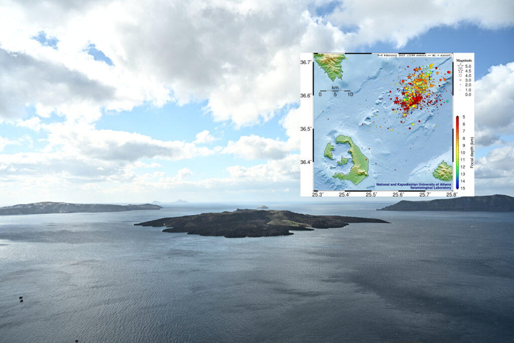 Σαντορίνη: Πάνω από 8.900 σεισμοί σε 10 μέρες – Μειώνεται ο ρυθμός των δονήσεων
