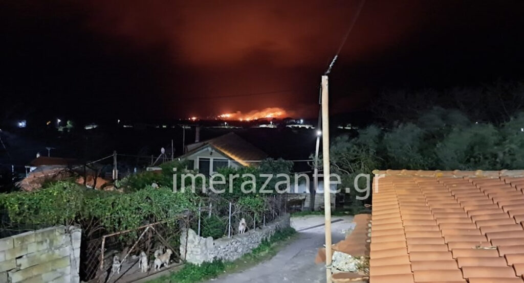 Φωτιά στη Ζάκυνθο: Υπό έλεγχο η πυρκαγιά