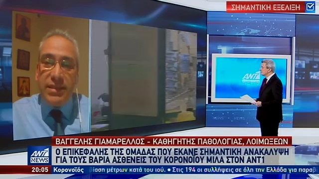 Γιαμαρέλλος: Αποκωδικοποιήσαμε τον τρόπο επίθεσης του κορονοϊού