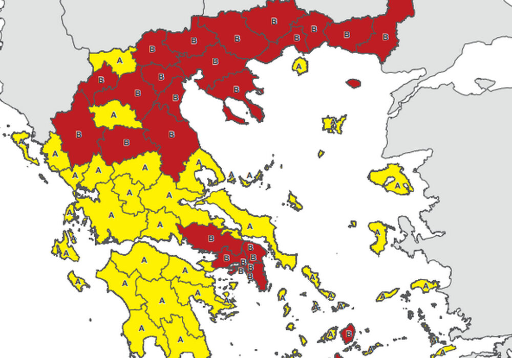 Ο νέος χάρτης covid στην Ελλάδα