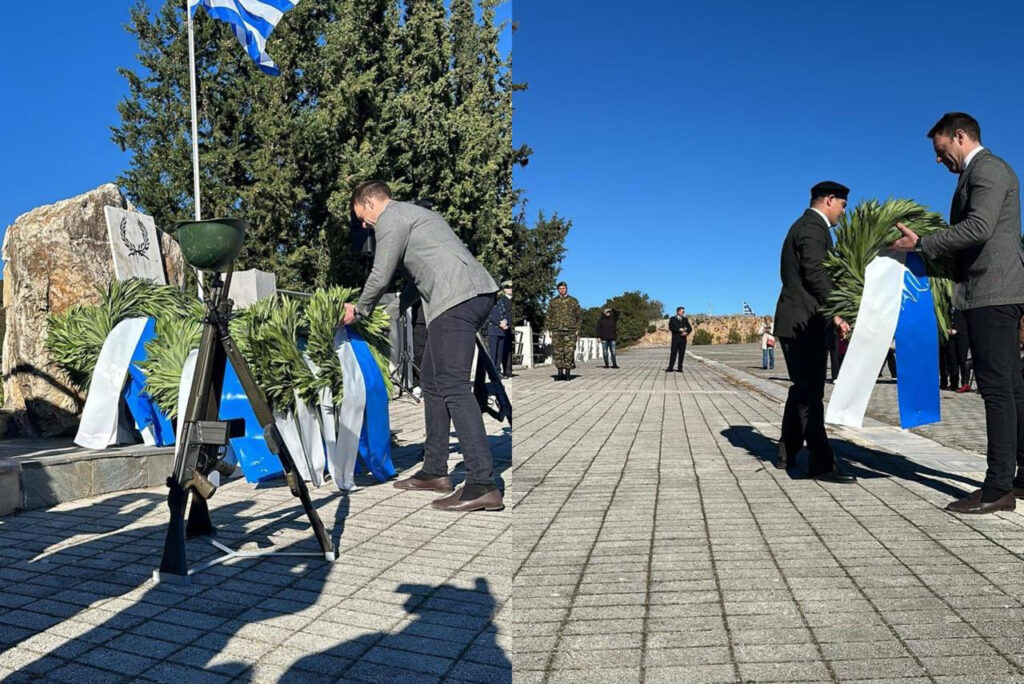 Στεφάνι στον Γοργοπόταμο κατέθεσε ο Στέφανος Κασσελάκης – «Η εθνική ομοψυχία είναι πάνω απ’ όλα»