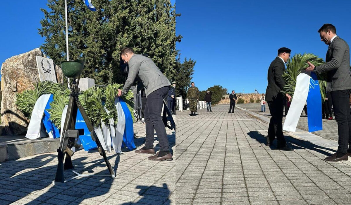 Στεφάνι στον Γοργοπόταμο κατέθεσε ο Στέφανος Κασσελάκης – «Η εθνική ομοψυχία είναι πάνω απ’ όλα»