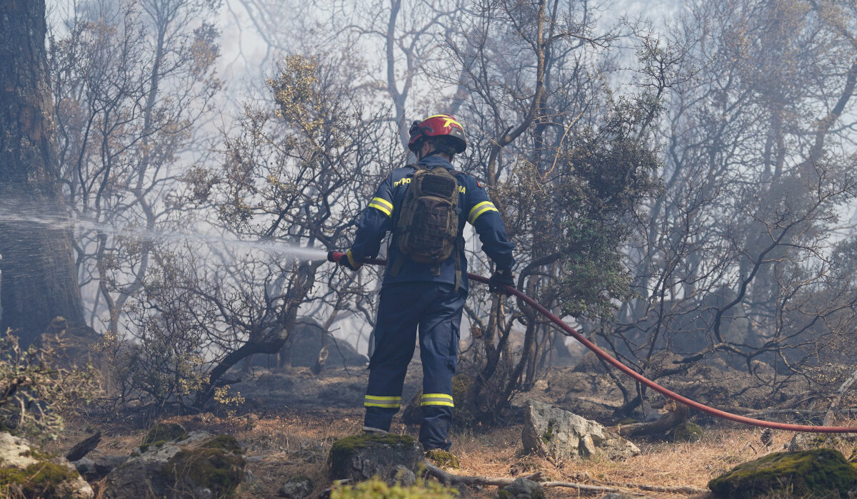 Φωτιά στην Τζίθρα Λέσβου – Καίει σε περιοχή με χαμηλή βλάστηση