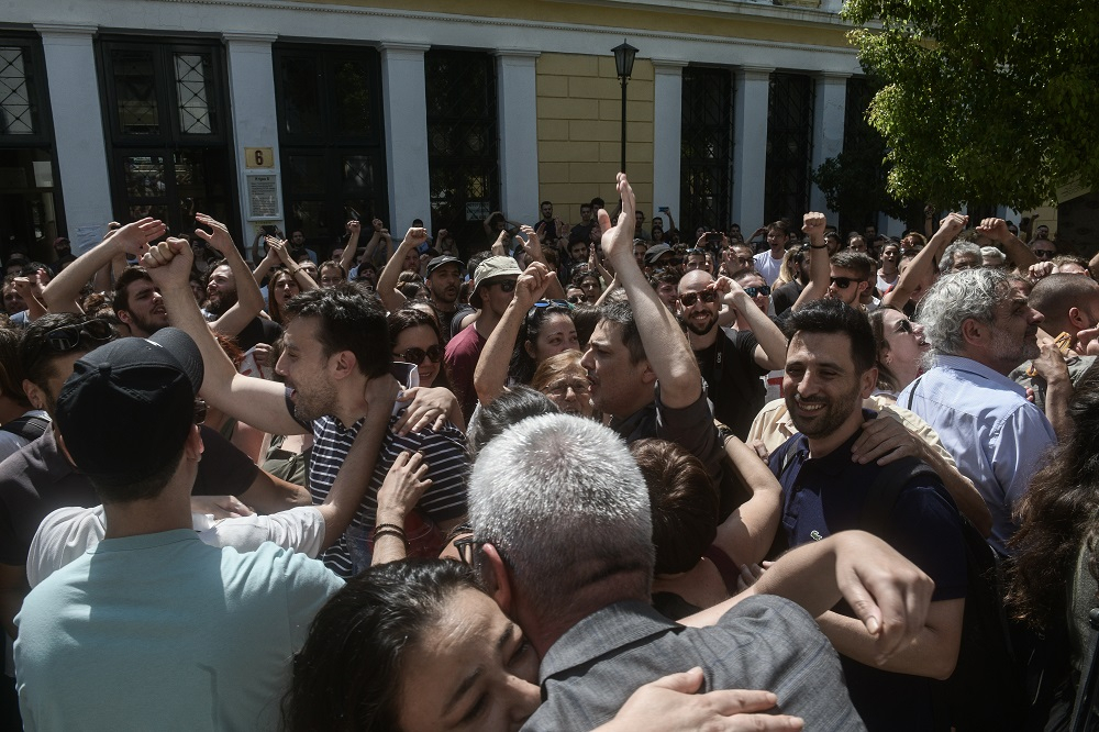 Ελεύθεροι εννιά διαδηλωτές μετά την απολογία τους για την πορεία της Πέμπτης