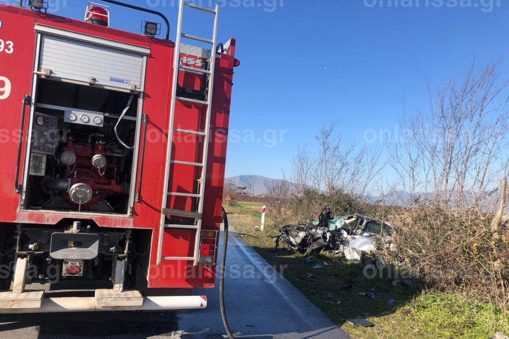 Τραγωδία στη Λάρισα: Ένας νεκρός σε σύγκρουση φορτηγού με αυτοκίνητο