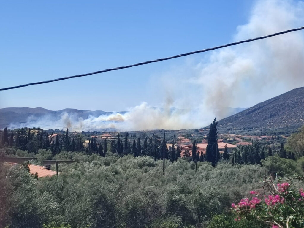 Καλύτερη η εικόνα της φωτιάς στη Φέριζα Σαρωνικού – Εκκενώθηκαν δύο οικισμοί