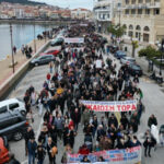 Συλλαλητήριο στη Μυτιλήνη για το σιδηροδρομικό δυστύχημα των Τεμπών