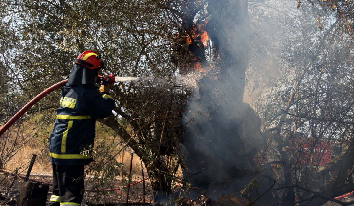 Η Πυροσβεστική επιχειρεί σε φωτιά