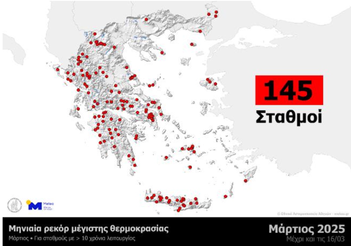 Καιρός: Θερμοκρασίες ρεκόρ για τον Μάρτιο