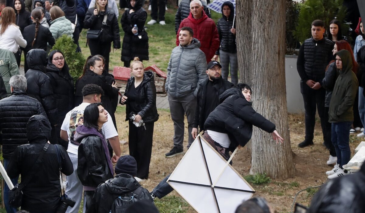 Συλλαλητήριο στην πόλη Κότσανι για την τραγωδία σε κλαμπ στη Βόρεια Μακεδονία, 17 Μαρτίου 2025